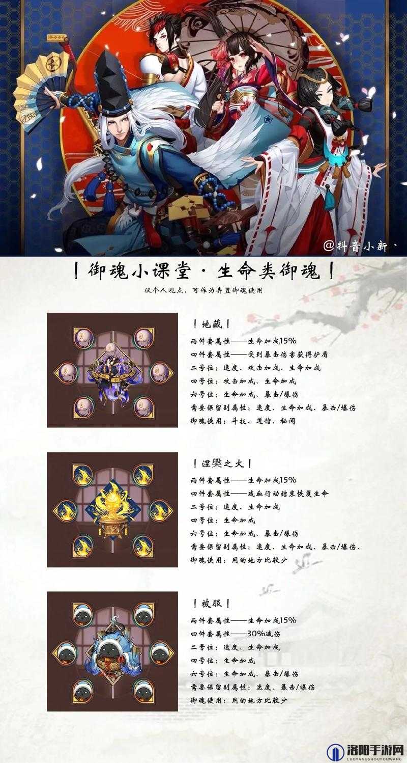 阴阳师自选御魂活动攻略，如何根据角色定位选择最佳御魂搭配推荐