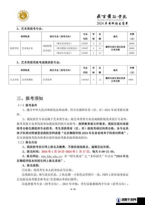 北京舞蹈学院 2024 年攻读硕士学位研究生招生简章